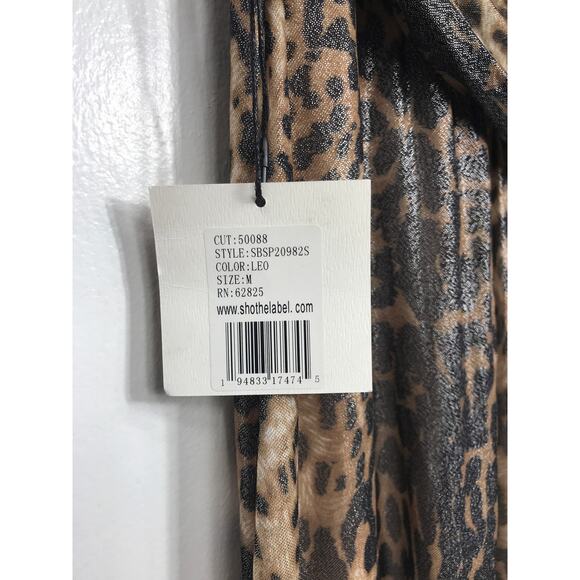 New Tadashi Shoji Sho Womens M One Shoulder Dress Cocktail Animal Print Classic - Picture 8 of 12